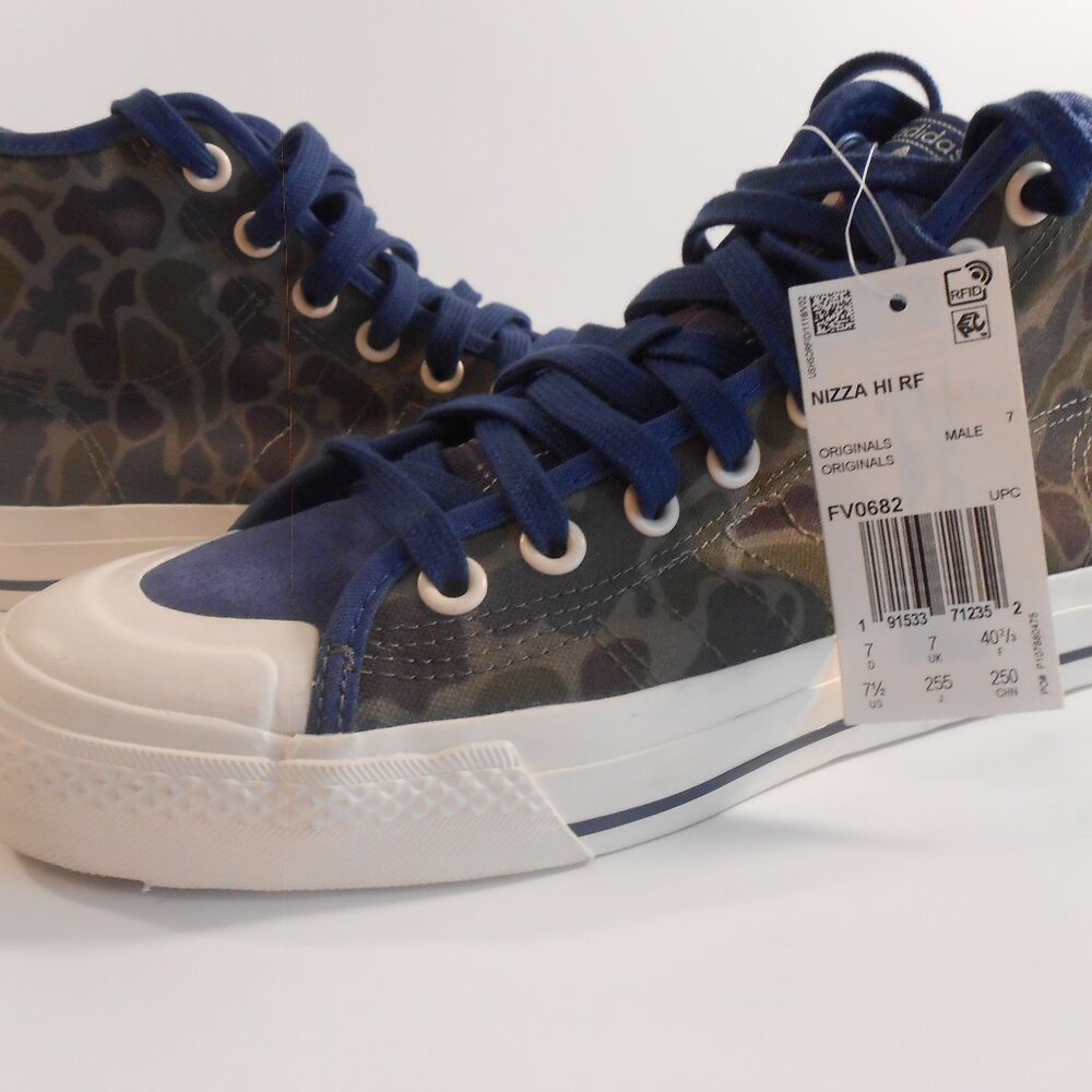 NWT Adidas Nizza High RF - Camo/Leopard - Men's 7.5"